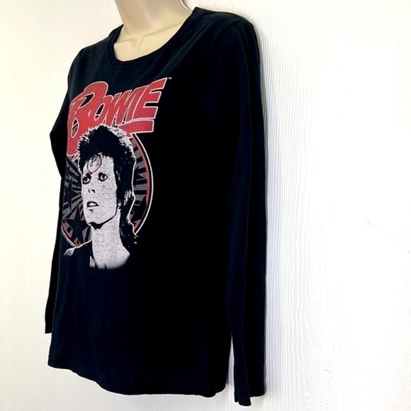 Gildan - David Bowie Graphic Bowie Logo Long Sleeve T Shirt Size Small - Picture 5 of 8